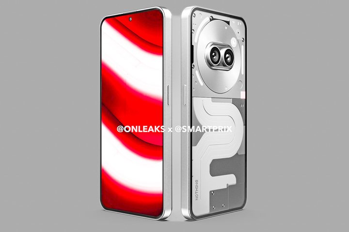 Nothing Phone 2a leaked renders imagined in white.
