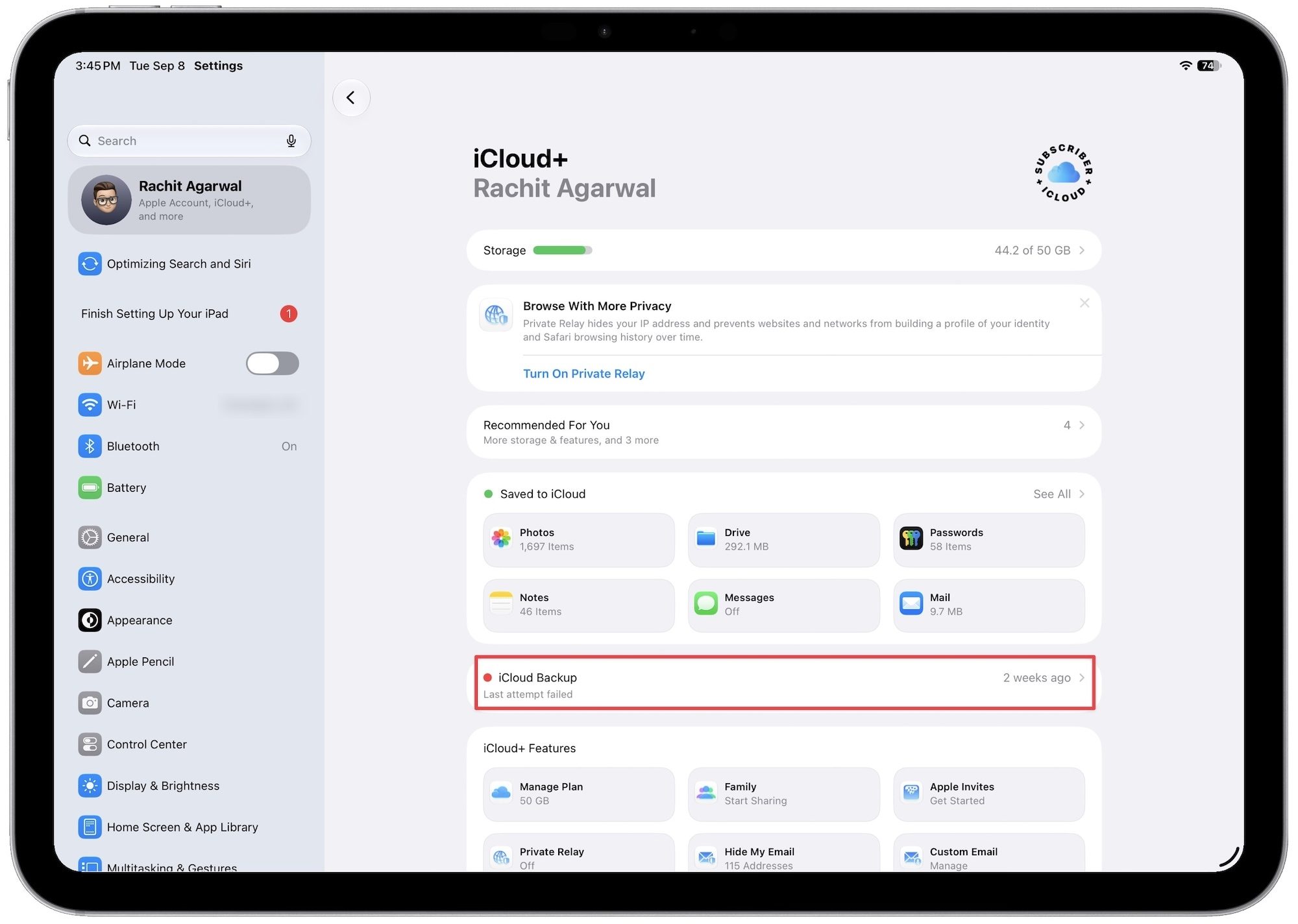 Opening iCloud backup