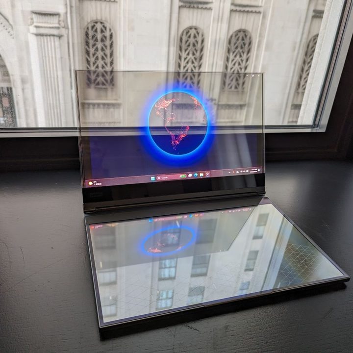 Thinkbook Project Crystal proof-of-concept transparent laptop