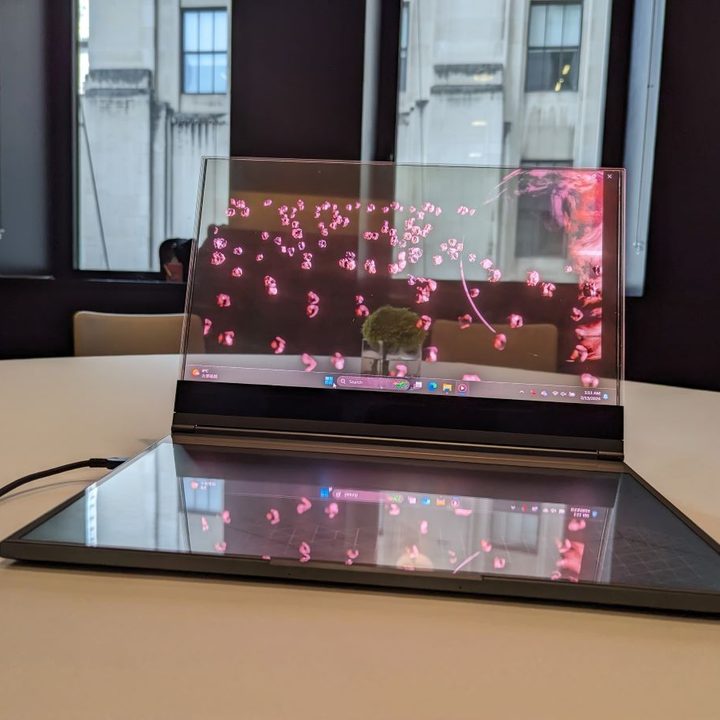 Thinkbook Project Crystal proof-of-concept transparent laptop.