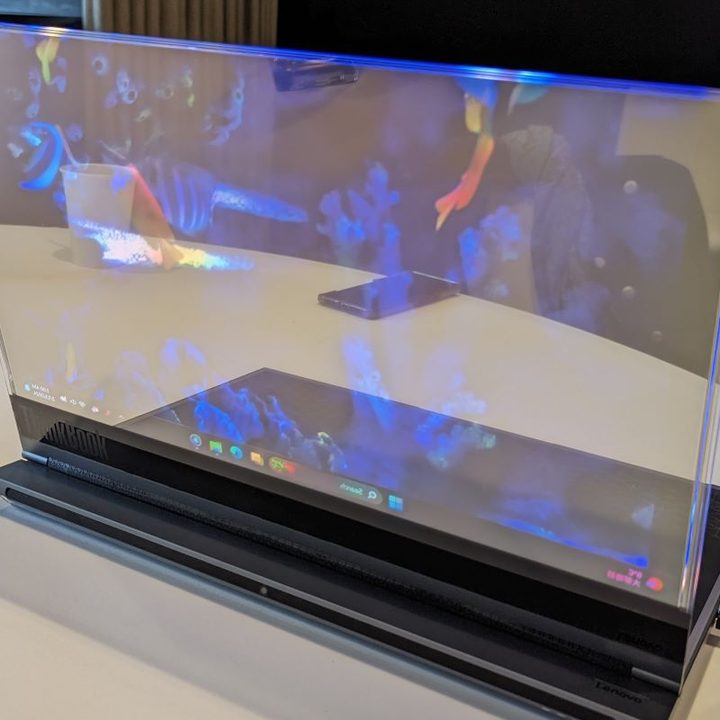 Thinkbook Project Crystal proof-of-concept transparent laptop.