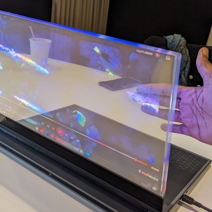 Thinkbook Project Crystal proof-of-concept transparent laptop.