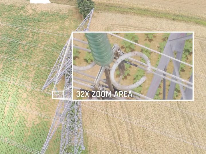 The Parrot Anafi USA can zoom up to 32x.