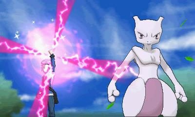 A trainer uses Mega Evolution in Pokémon X and Y.