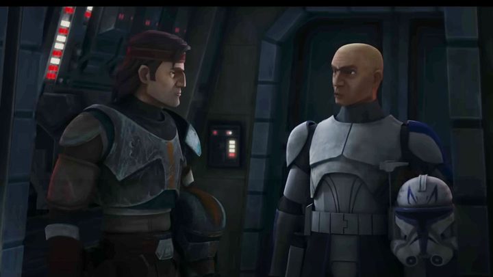 Two of the clones from Star Wars: The Bad Batch.