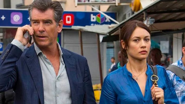Pierce Brosnan and Olga Kurylenko in The November Man.