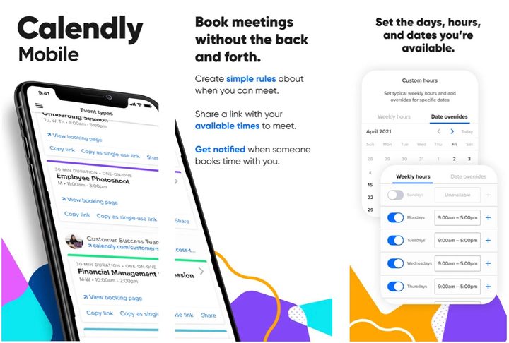 Calendly app for iOS.