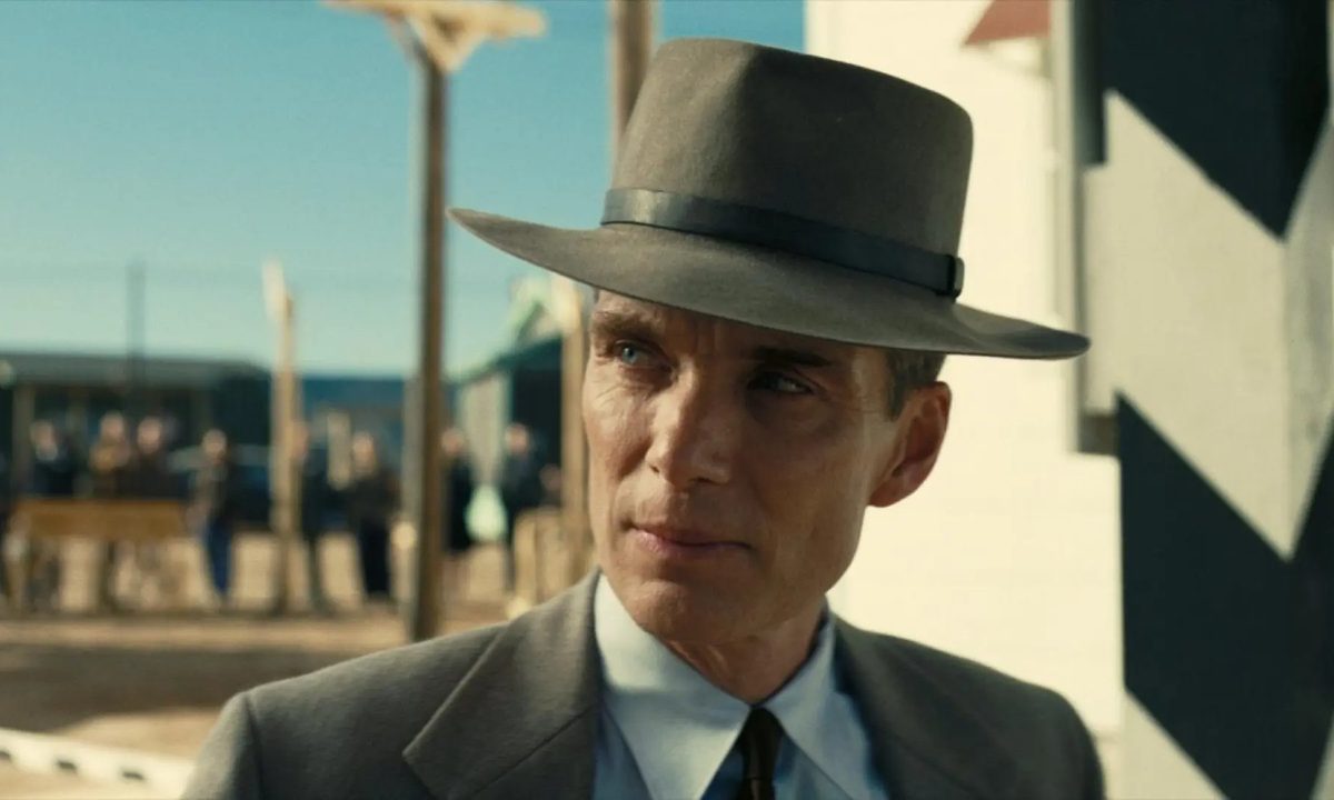 A man looks away in Oppenheimer.