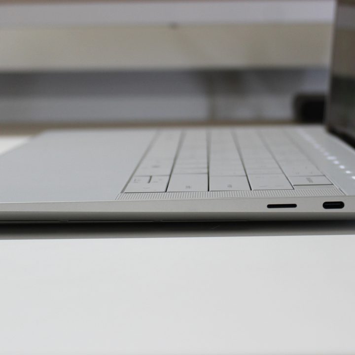 The ports on the side of the Dell XPS 14.