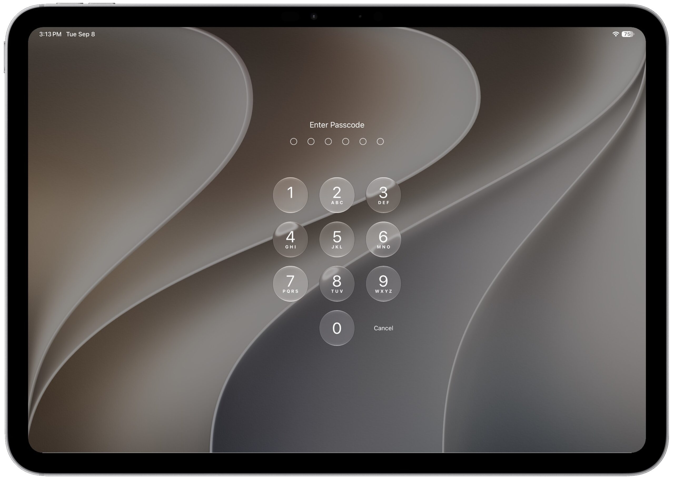 enter passcode to unlock