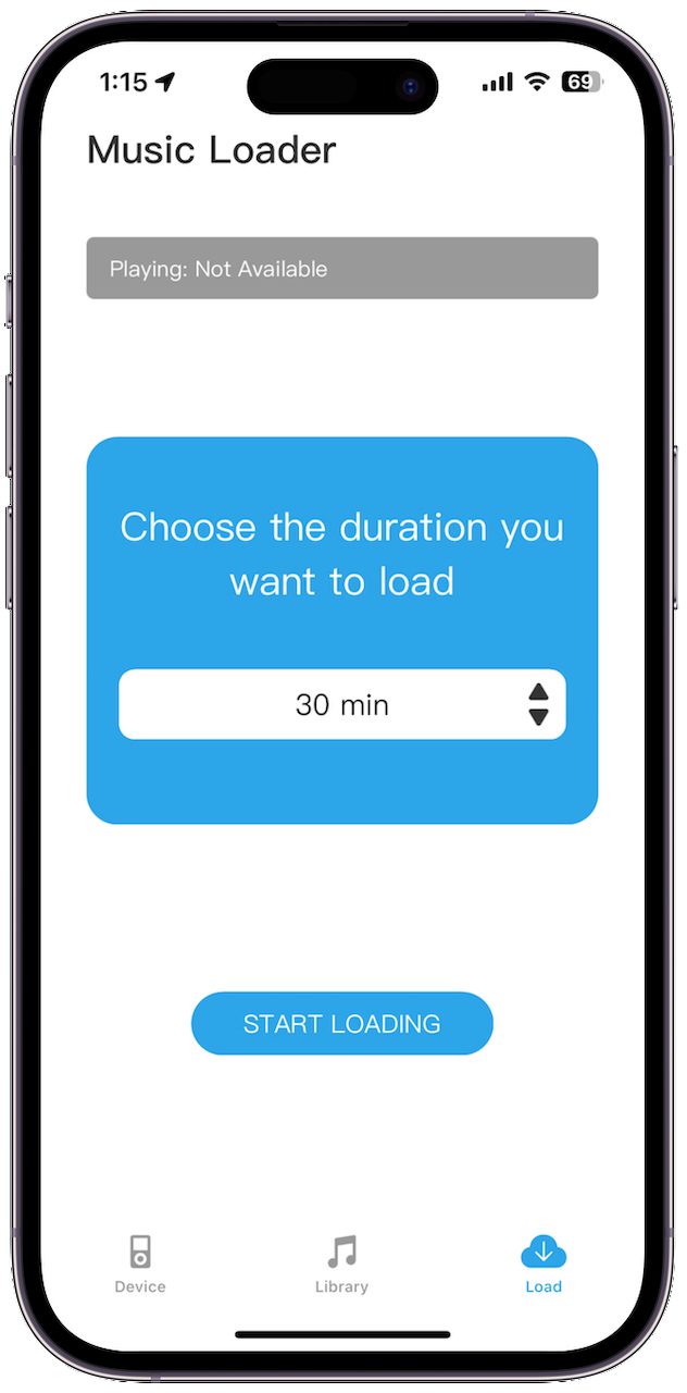 The H2O Audio Playlist+ app.