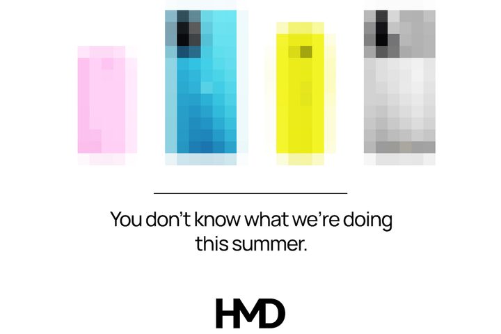 A teaser image showing pixelated releases from HMD this year.