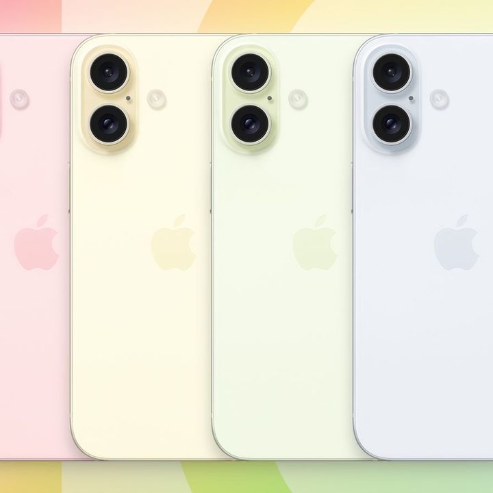 iPhone 16 mockup with vertical slim camera module.