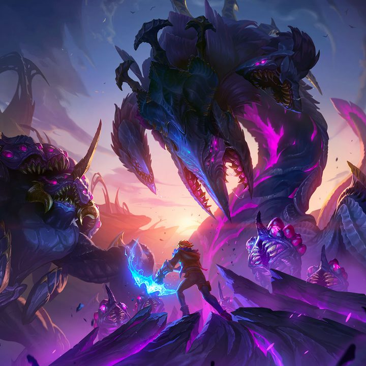 Season 2024 League of Legends purple monsters art
