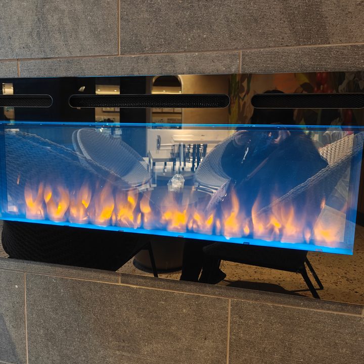 Faux fireplace lowlight taken on OnePlus 12 main camera.