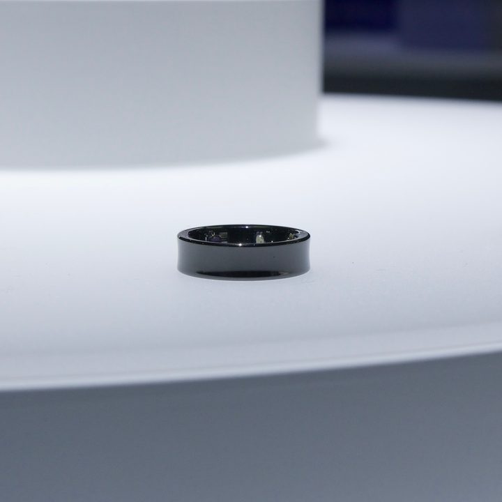 The Samsung Galaxy Ring laying on its side.
