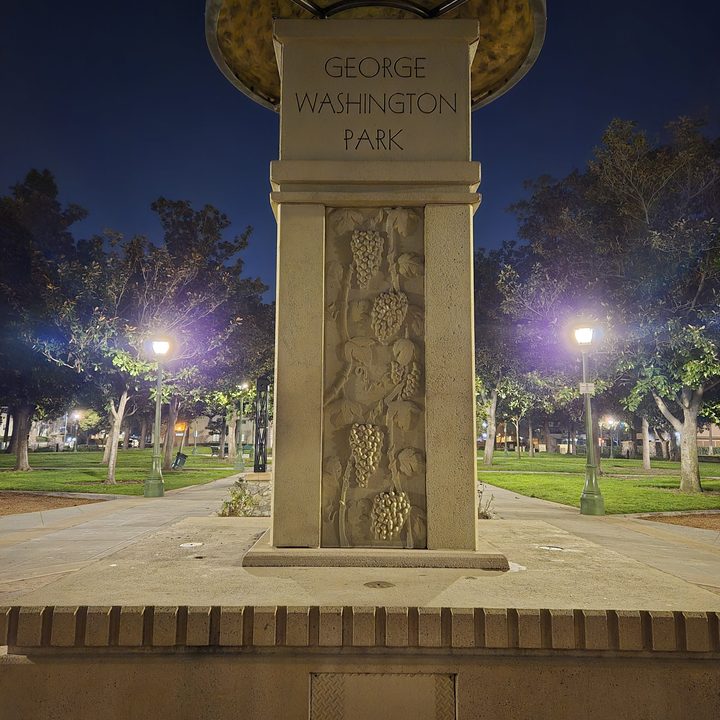 Park monument night mode taken on Samsung Galaxy S24 main camera.