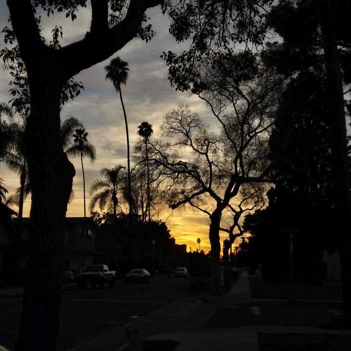 Sunset from street taken with Samsung Galaxy S24.