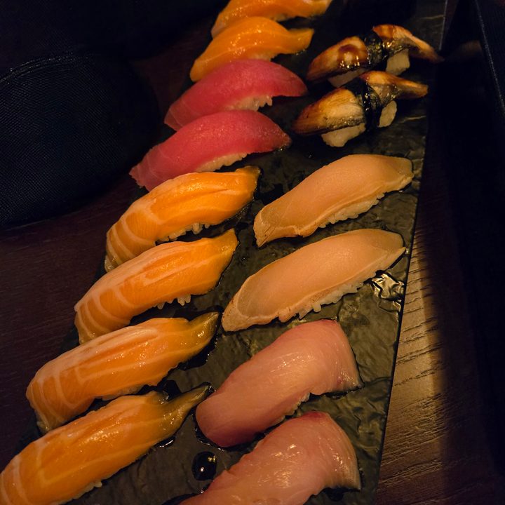 Sushi plate edited with generative AI on Samsung Galaxy S24.
