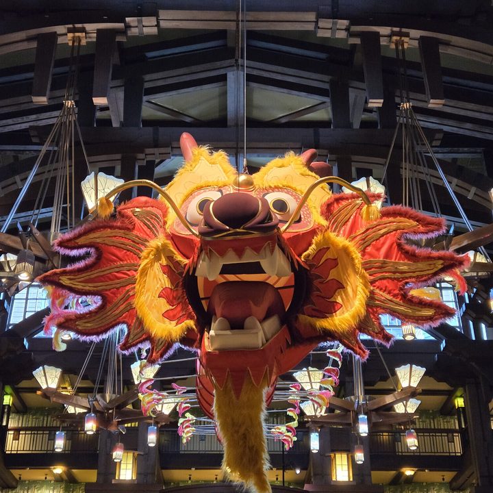 Lunar New Year Dragon kite head closeup taken with Samsung Galaxy S24 telephoto camera.