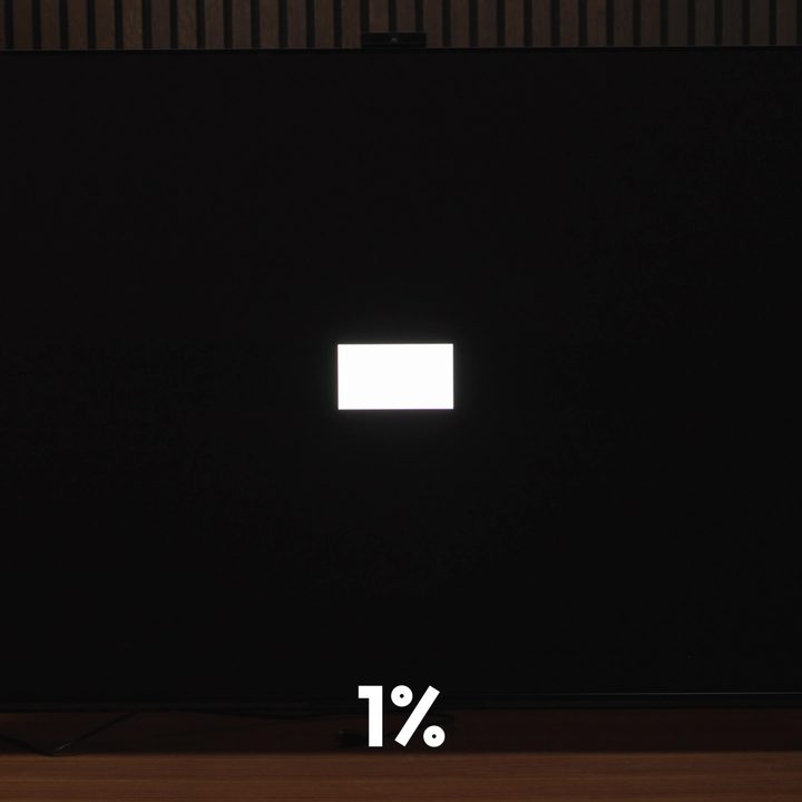tv brightness nituation window 1 percent