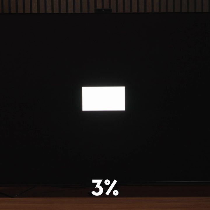 tv brightness nituation window 3 percent