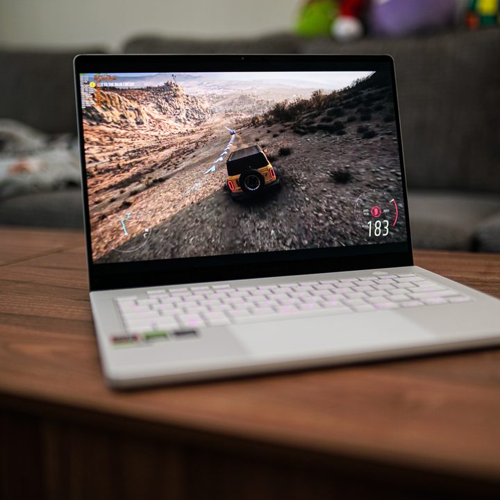 Forza Horizon 5 running on the Asus ROG Zephyrus G14.