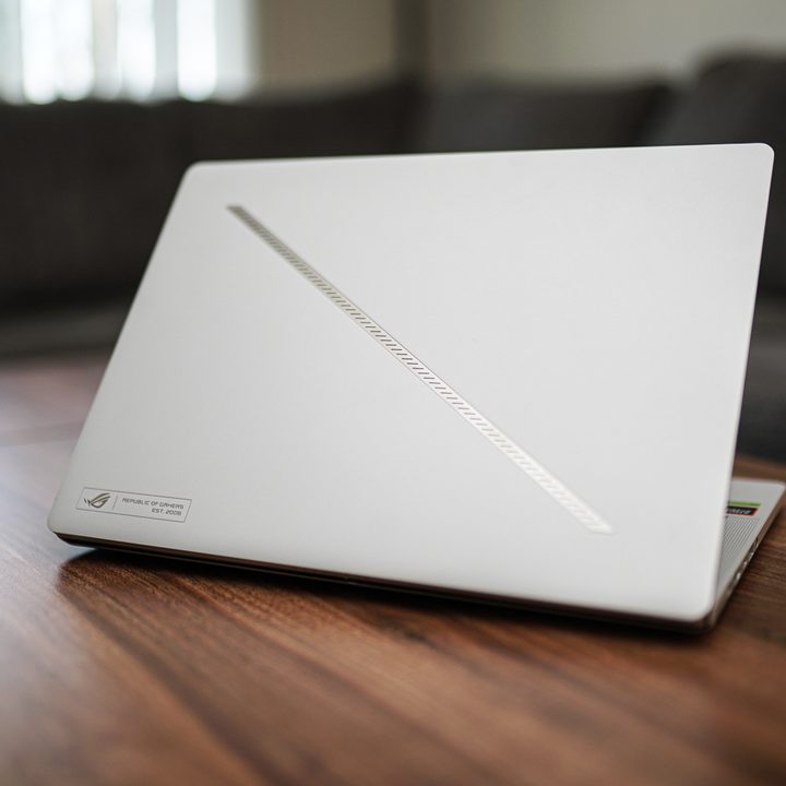 The back of the Asus ROG Zephyrus G14.