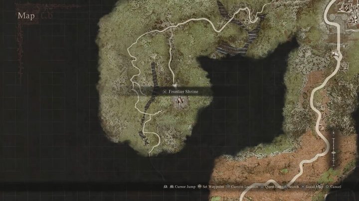 A map in Dragon's Dogma 2.