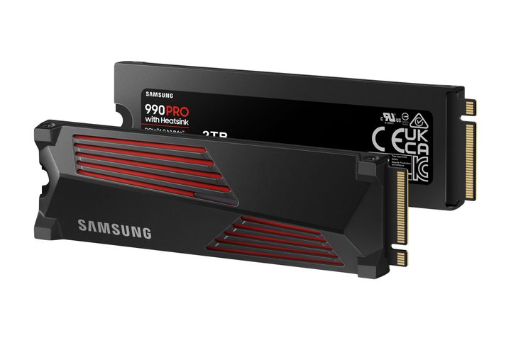 The Samsung 990 PRO with heatsink.