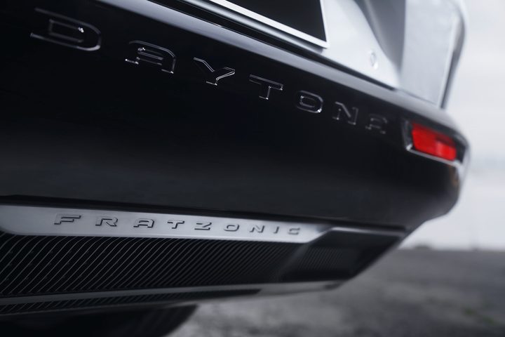 The 2024 Dodge Charger Daytona's Fratzonic exhaust chamber.