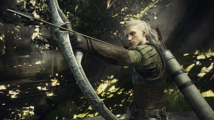 A character with a bow and arrow in Dragon's Dogma 2.