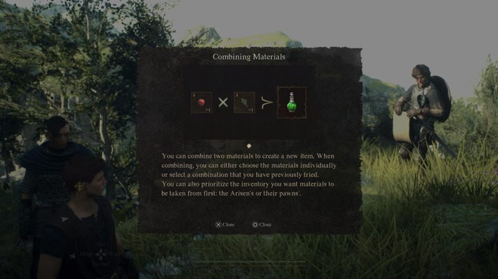 A crafting tutorial in Dragon's Dogma 2.
