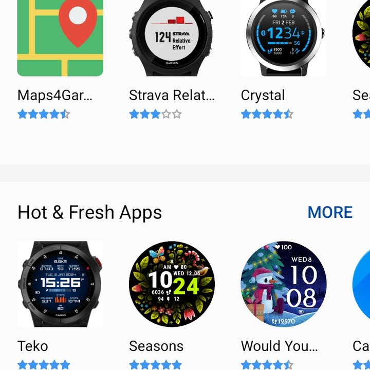 The Connect IQ app store.