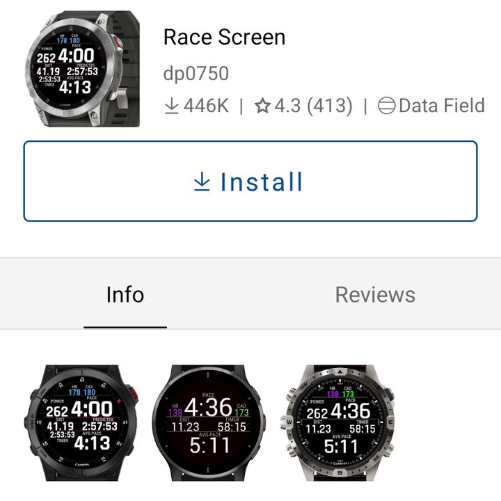 Watch faces on Connect IQ.