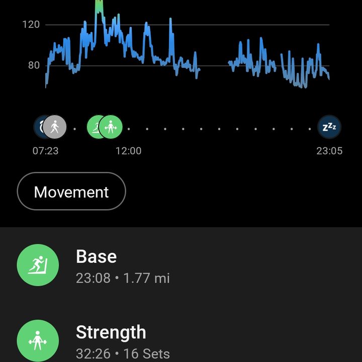 A summary of daily activities in Garmin Connect.