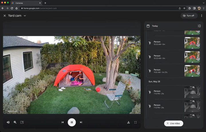 The updated Google Home for web app.