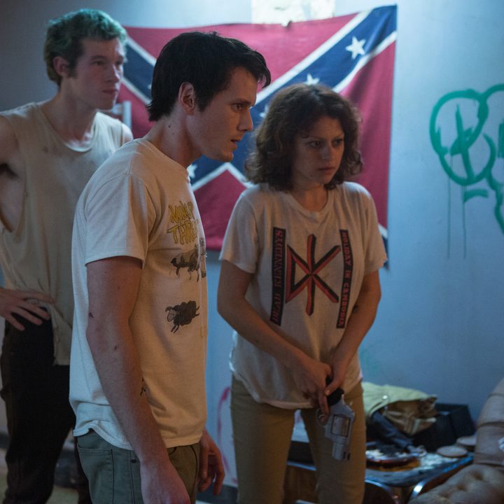 Callum Turner, Anton Yelchin, and Alia Shawkat in Green Room