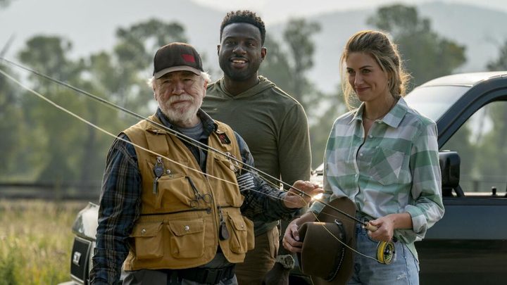Brian Cox, Sinqua Walls, and Perry Mattfeld in Mending the Line.