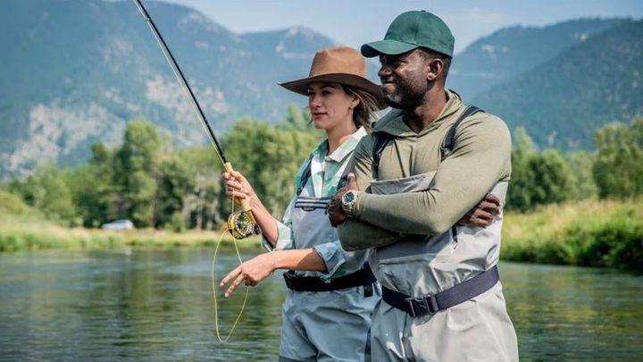 Perry Mattfeld and Sinqua Walls in Mending the Line.