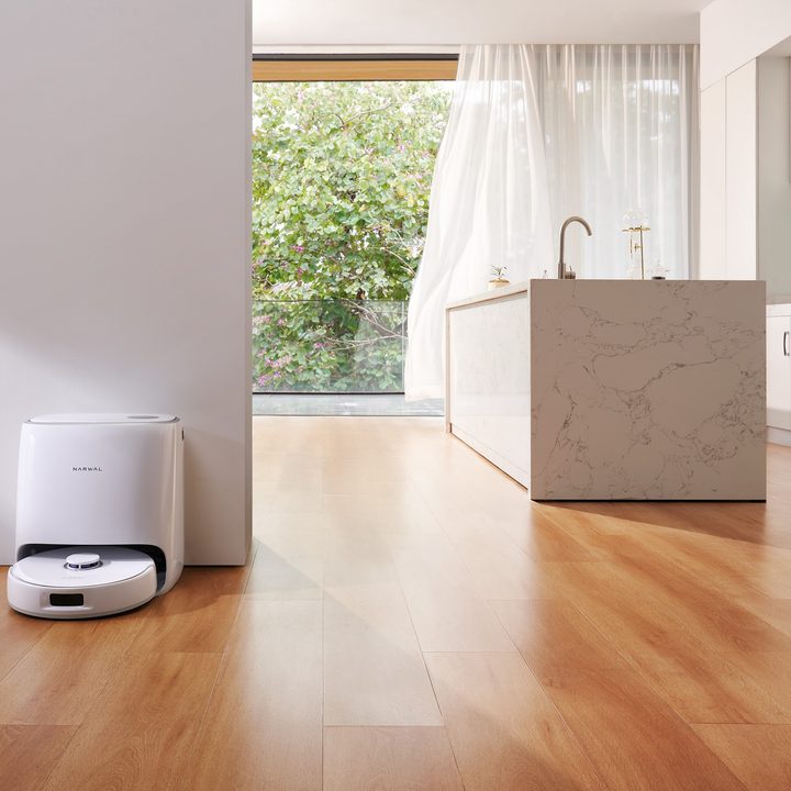 Narwal Freo X Ultra with dock in home