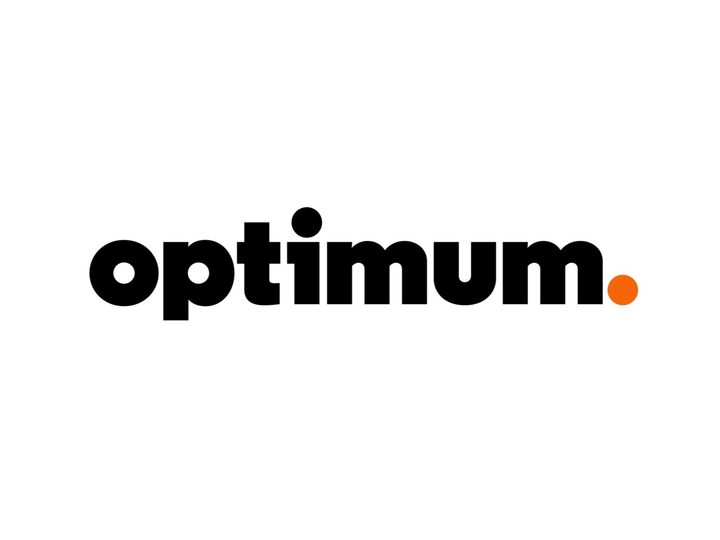 Optimum Internet and TV provider logo on white.