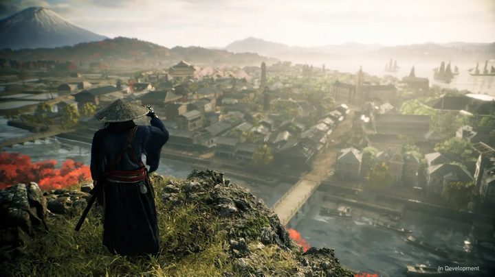 A ronin atop a hill in Rise of the Ronin.