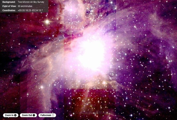 A screenshot of Webb's current observation target, HST10.