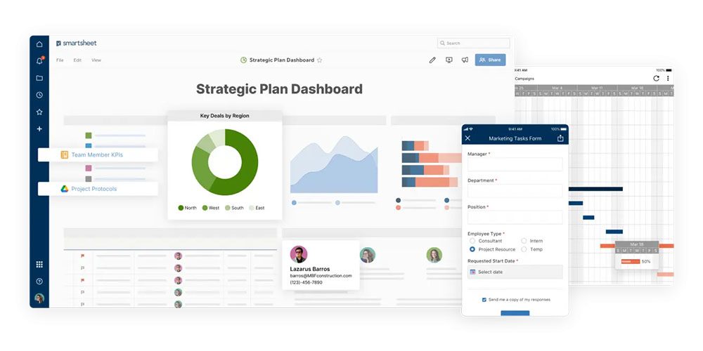 Smartsheet project management software.
