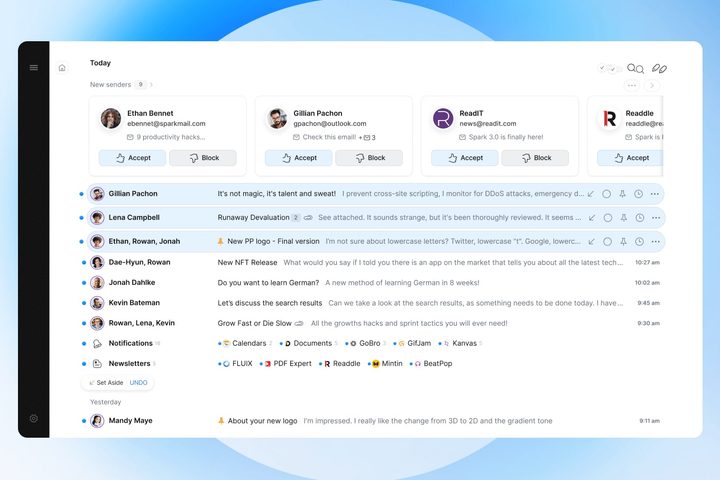 The Spark email app.