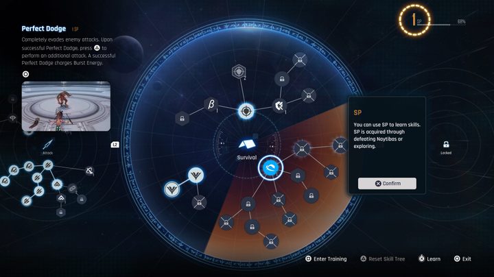Stellar Blade skill trees.