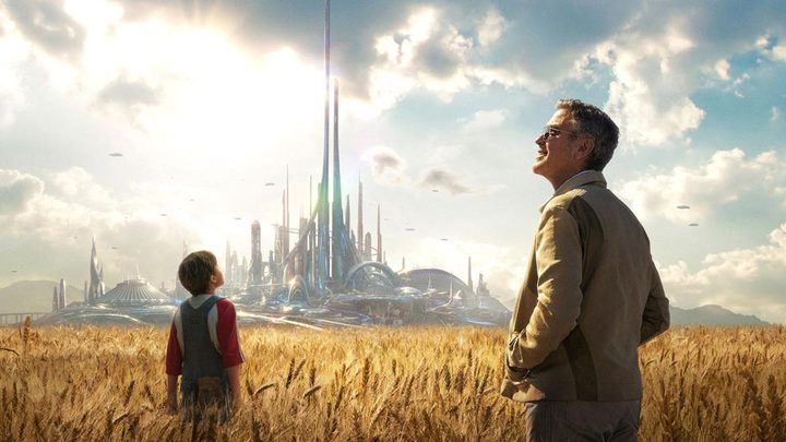 George Clooney in the promo art for Tomorrowland.