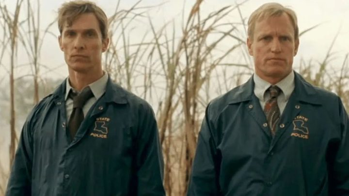 Matthew McConaughey and Woody Harrelson in True Detective season 1.
