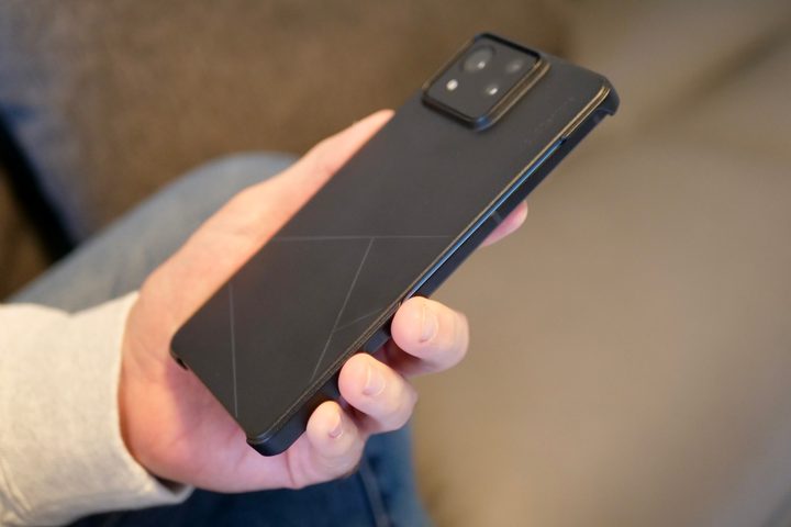 The Asus Zenfone 11 Ultra in its case, which is included in the box.